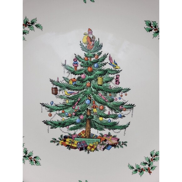 Spode Christmas Tree Handled Serving Plate Platter S3224-L - Picture 2 of 6